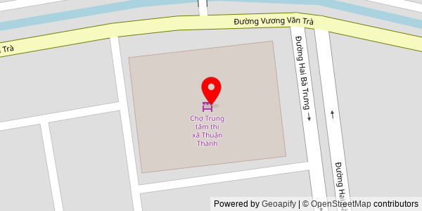 Map location for Chợ trung tâm phường Hồ