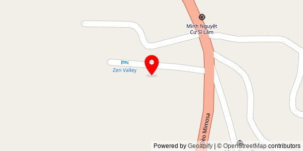 Map location for Zen Valley Dalat