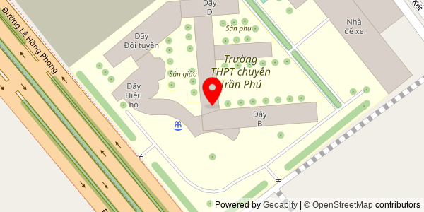 Map location for Tran Phu Gifted High School