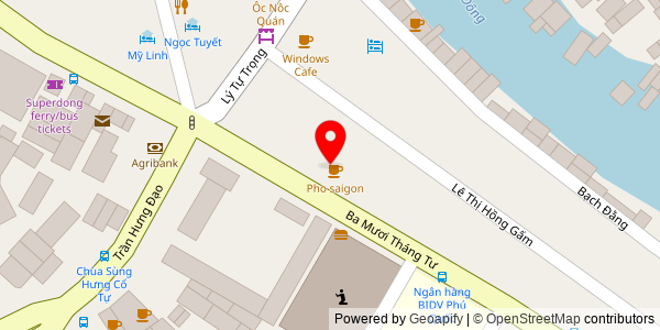 Map location for Pho Sai Gon