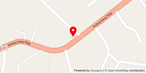 Map location for Lòng ngon kiều Tuyền gang thép